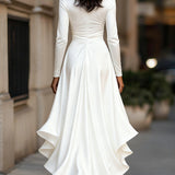 Clara Therese - Elegant langkjole i satin