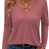 Anne™ | Blød og Tidløs V-Hals Bluse