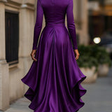 Clara Therese - Elegant langkjole i satin