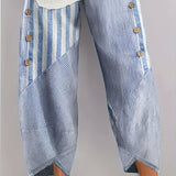 Anne™ | Afslappede Stribede Knapbukser