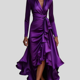 Clara Therese - Elegant langkjole i satin