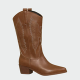 Karina - Læder cowboystøvler