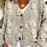 Anne™ | Cardigan med blomsterbladstråd