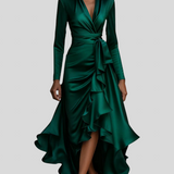 Clara Therese - Elegant langkjole i satin
