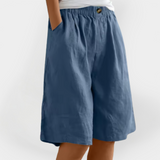 Alice - Linnedshorts med lommer