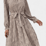 Agnes | Leopard plisseret