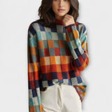 Olava - T-shirt med høj krave i cashmere