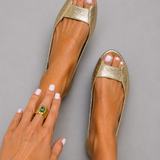 Agnete | Guld Sandaler Comfort Chic