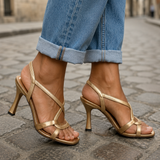 Lisbeth | Gyldne Sandaler Sommercharme