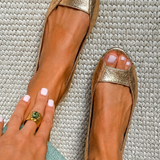 Agnete | Guld Sandaler Comfort Chic