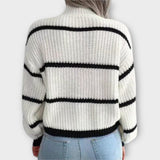 Philippa - Pullover med rullekrave og striber