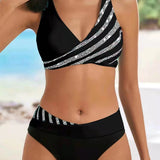 Mona - Varm bikini med print