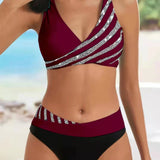 Mona - Varm bikini med print