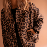 Leona | Leopard Bomberjakke