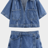 Malina | Denim sæt