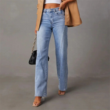 Anne™ | Stilfulde Højtaljede Wide-Leg Jeans