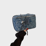 Gunhild - Denim blomster taske