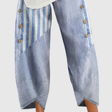 Anne™ | Afslappede Stribede Knapbukser