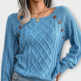 Martina - Strikket sweater med knapper