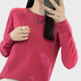 Margretha - Strikket sweater med sommerfuglemønster