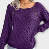 Martina - Strikket sweater med knapper