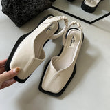 Lea | Slingback Sandaler med Fyrkantet Tå til Kvinder