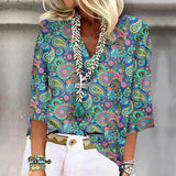 Anne™ | Vibrant Print Boho Bluse