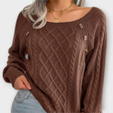 Martina - Strikket sweater med knapper