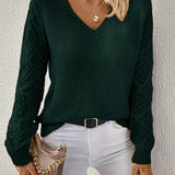 Anne™ | Casual striktrøje med V-hals