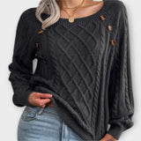 Martina - Strikket sweater med knapper