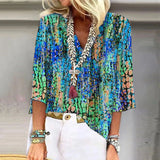 Anne™ | Vibrant Print Boho Bluse