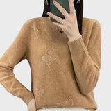 Margretha - Strikket sweater med sommerfuglemønster