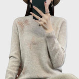 Margretha - Strikket sweater med sommerfuglemønster