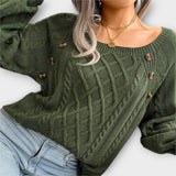 Martina - Strikket sweater med knapper