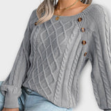 Martina - Strikket sweater med knapper