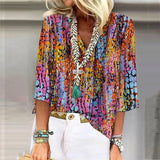 Anne™ | Vibrant Print Boho Bluse