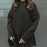 Ida Helene - Strik sæt - Oversize pullover + nederdel