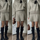 Ida Helene - Strik sæt - Oversize pullover + nederdel