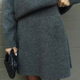 Ida Helene - Strik sæt - Oversize pullover + nederdel
