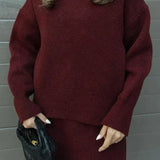 Ida Helene - Strik sæt - Oversize pullover + nederdel