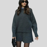 Ida Helene - Strik sæt - Oversize pullover + nederdel