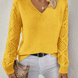 Anne™ | Casual striktrøje med V-hals