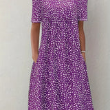 Anne™ | Blød Blomsterkjole i Tidløst Snit