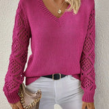 Anne™ | Casual striktrøje med V-hals