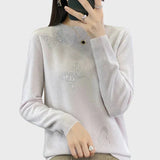 Margretha - Strikket sweater med sommerfuglemønster