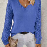 Anne™ | Casual striktrøje med V-hals