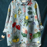 Anne® | Elegant Skjorte med Blomstermønster