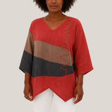 Anne™ | Stilfuld V-hals Color Block Top