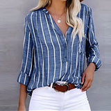 Anne | Stilfuld og Casual Stribet Bluse