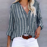 Anne | Stilfuld og Casual Stribet Bluse